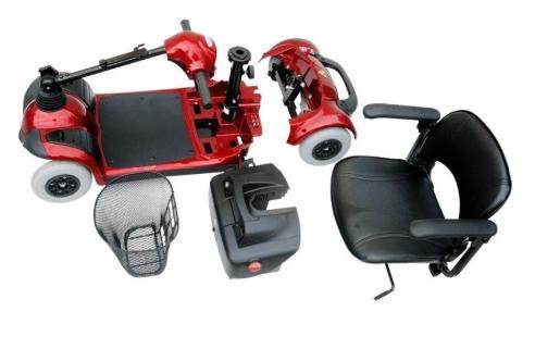 HS-265 Three Wheel Mobility Scooter Burgundy
