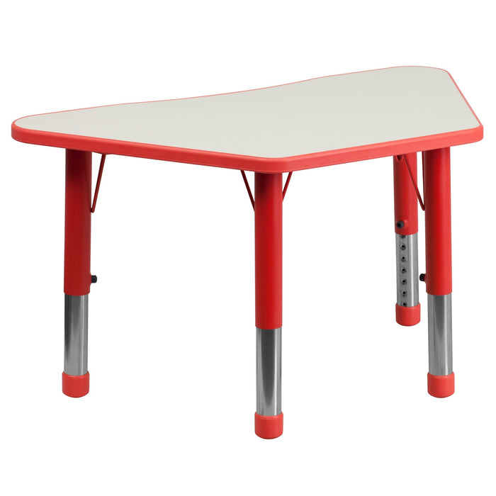 Adjustable Trapezoid Table Red