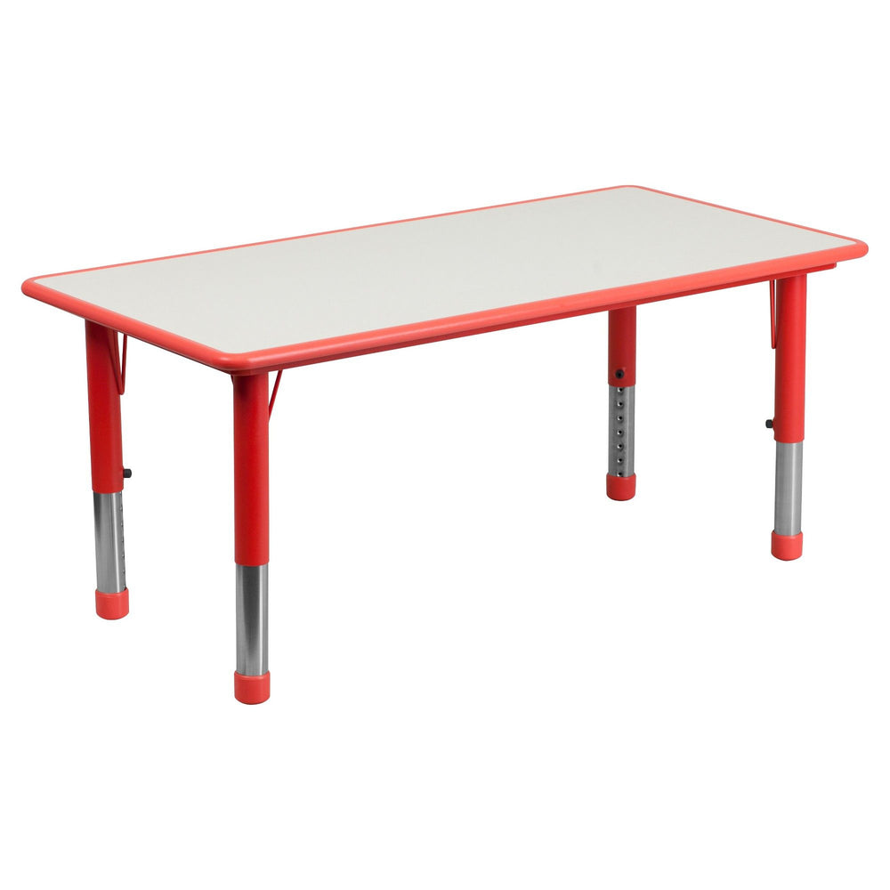 Rectangular Adjustable Table, Red - 60Cm — Raptor Concept Store