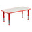 Rectangular Adjustable Table, Red  - 60Cm