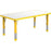 Rectangular Adjustable Table, Yellow  - 60Cm