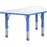 Adjustable Trapezoid Table Blue
